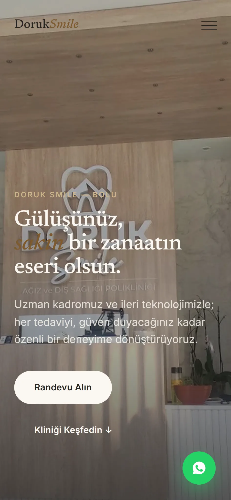 Doruk Smile mobil ana ekran