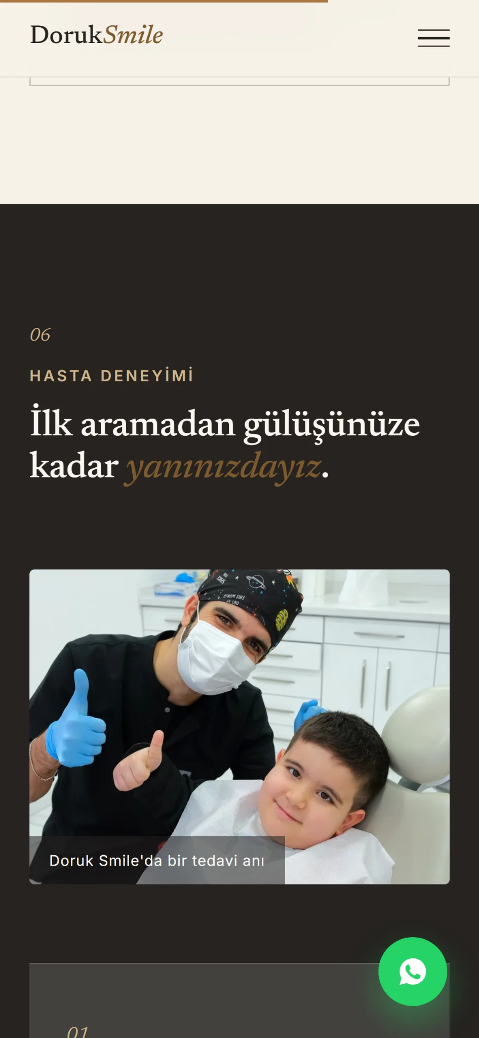 Doruk Smile mobil tedavi süreci bölümü